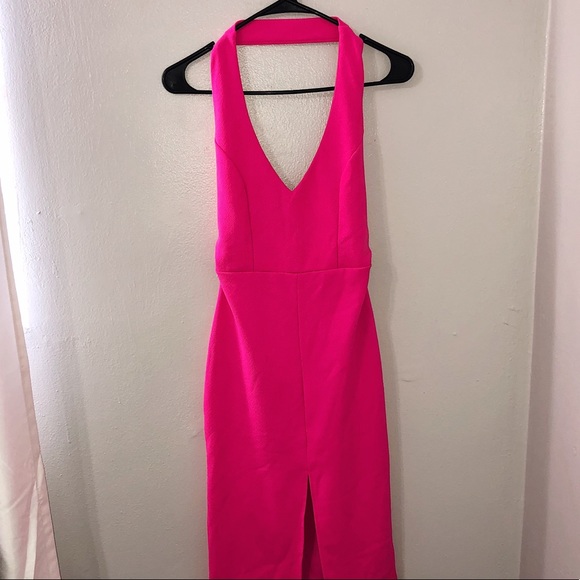 Pink Halter Dress Summer Sexy - Picture 3 of 5